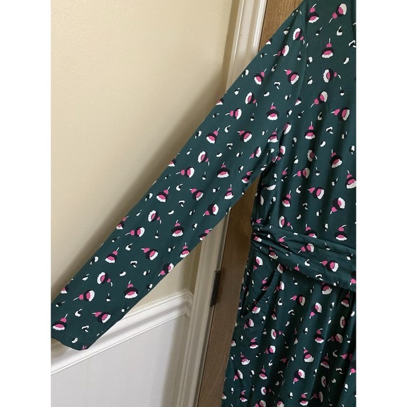 BODEN Mabel Jersey Dress in Green Bud Floral Style J0034 Modal Size 14L Pockets - Picture 4 of 11